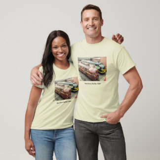 T-shirt PRR E8A 5809 et ERIE E8A 833 @ Steamtown