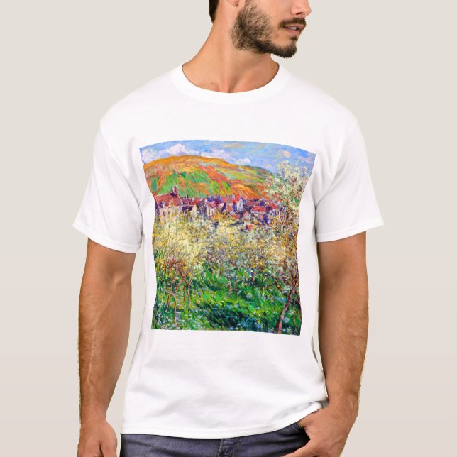 T-shirt Pruniers fleurissants de Claude Monet (Devant)