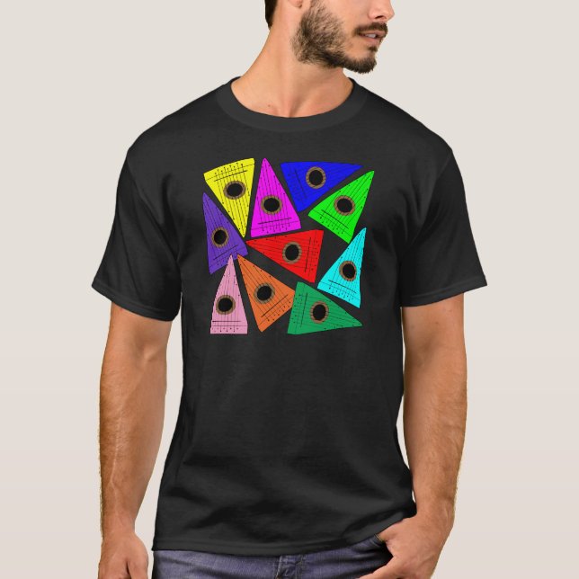 T-shirt psaltery d'arc-en-ciel (Devant)