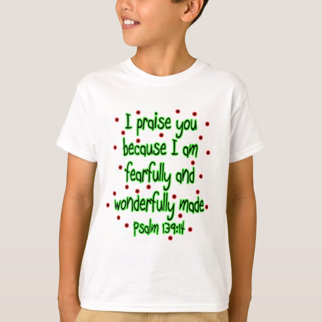 T-shirt Psaume 139:14 (Devant)