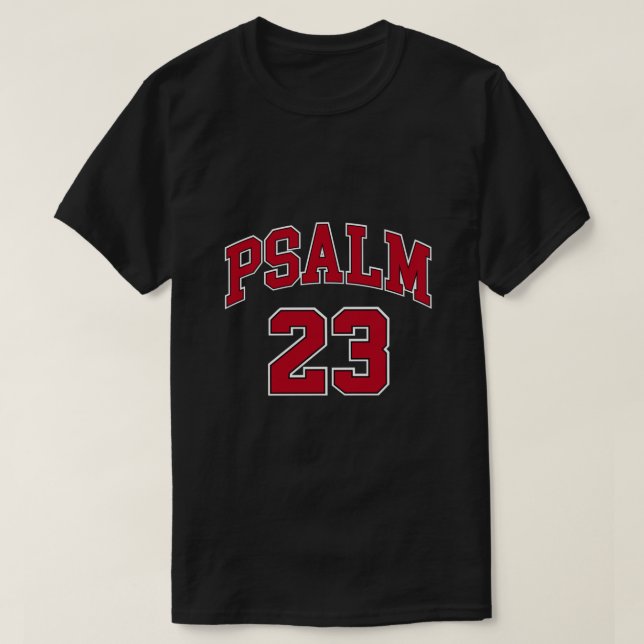 T-shirt Psaume 23 Shirt Rétro Sneakhead Christian Bible J (Design devant)