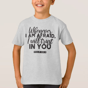 T-shirt Psaume 56:3 Bible Verse Art "Je ferai confiance en