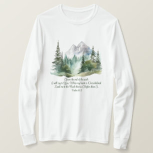 T-shirt Psaume 61:2 Conduis-moi au Rocher Montagne des Écr