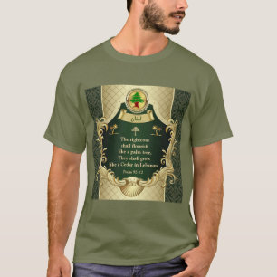 T-shirt Psaume 92:12 Église maronite Cèdre du Liban T-Shi