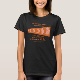 T-shirt Psaume Anti-avortement 13913 Vous Knit Dans Le Mur