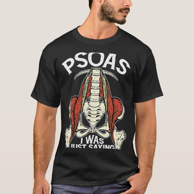 T-shirt Psoas Je Disais Juste Phytothérapeute Yoga (Devant)