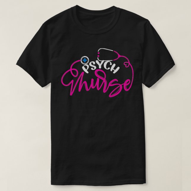 T-shirt Psych Infirmière en santé mentale Infirmière citée (Design devant)