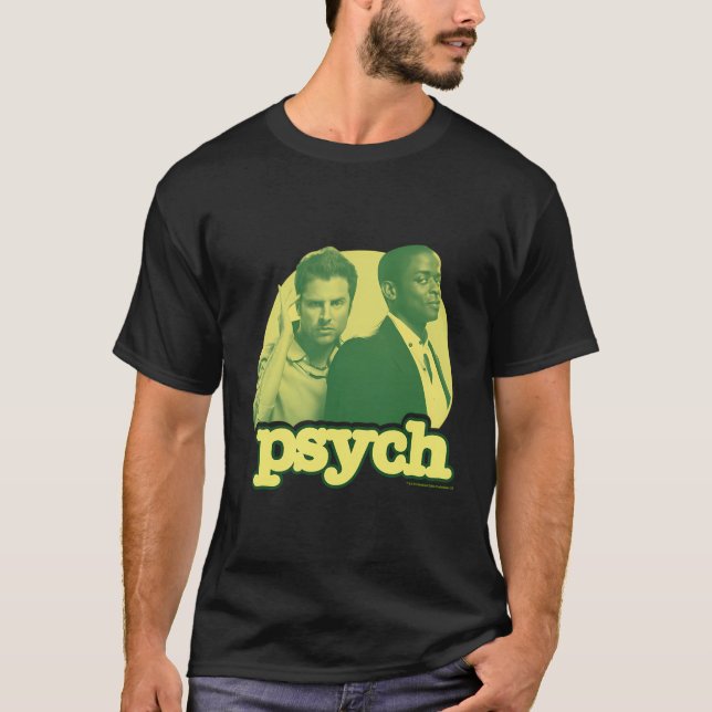 T-shirt Psych Shawn Spencer Et Gus (Devant)