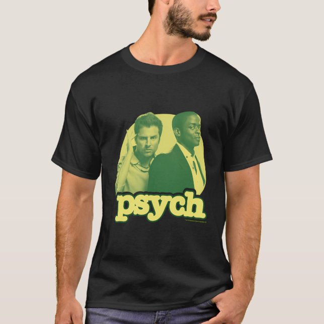 T-shirt Psych Shawn Spencer Et Gus (Devant)