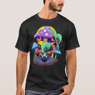T-shirt Psychedelic Alien Mushroom Nostalgia Groovy Vibe H