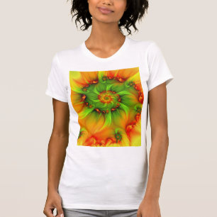T-shirt Psychédélique colorée moderne art Abstrait fractal
