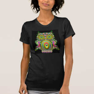 T-shirt psychédélique de Popart de hibou