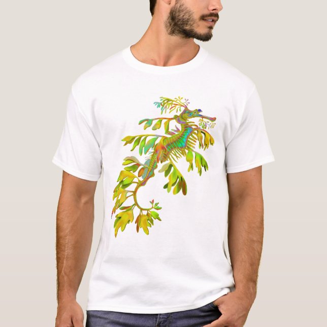 T-shirt psychédélique d'hippocampe de dragon de (Devant)