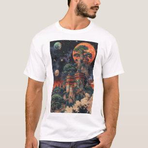 T-shirt Psychédélique DMT Ukiyo-e Baobab Bonsai Tree T-shi