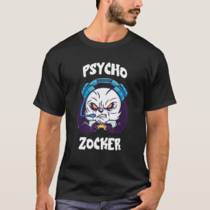 T-shirt Psycho Zocker Panda Ours Consoles Jeux Vidéo G