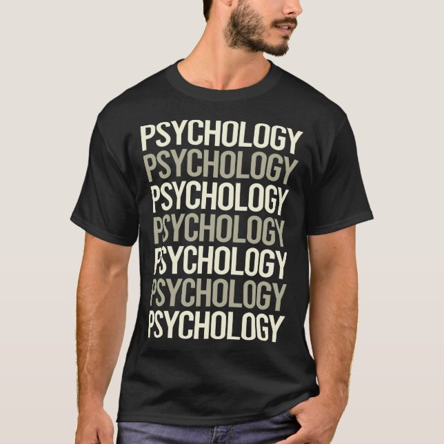 T-shirt Psychologie du texte blanc (Devant)