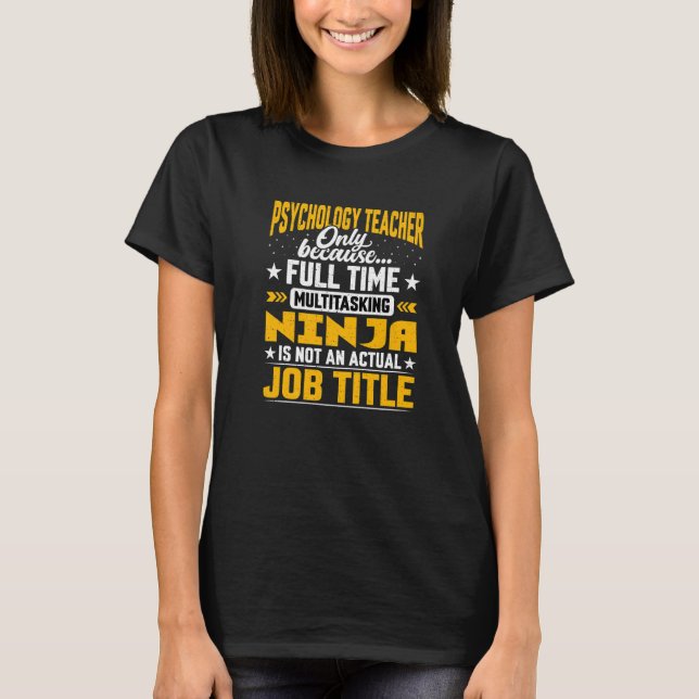 T-shirt Psychologie Professeur Titre du poste Psychologie  (Devant)