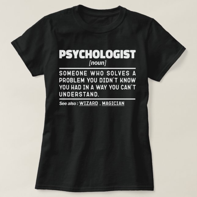 T-shirt Psychologue Noun Professionnel de la santé mentale (Design devant)
