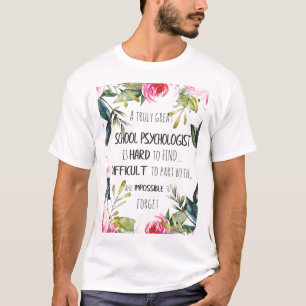 T-shirt Psychologue scolaire Décor de bureau Appréciation 