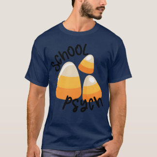 T-shirt Psychologue scolaire Halloween rétro