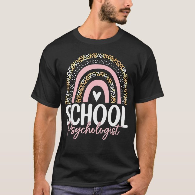 T-shirt Psychologue scolaire Psychologue Leopard R (Devant)