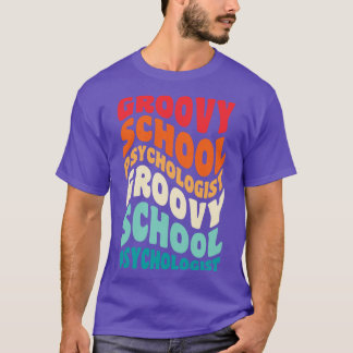 T-shirt Psychologue scolaire Vintage Retro 60s les années