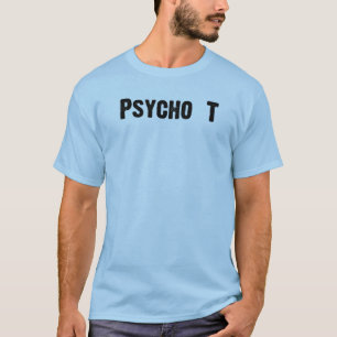 T-shirt psychopathe de bleu de T