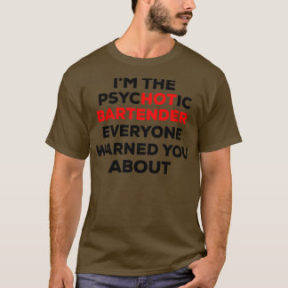 T-shirt Psychothèque barman drôle design