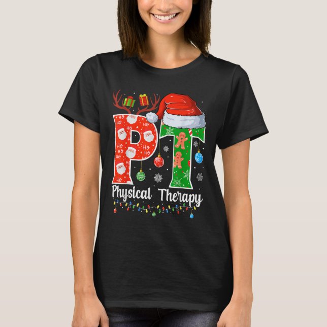 T-shirt Pt Christmas Physical Therapy Christmas Pt Xmas  (Devant)