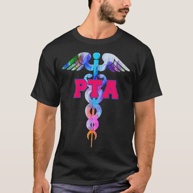 T-shirt PTA physiothérapeute assistant Caduceus Nouveauté (Devant)