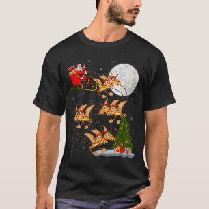 T-shirt Ptérodactyles Dinosaure Oiseau Père Noël Traîneau