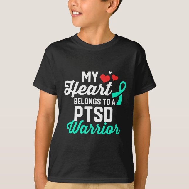 T-shirt Ptsd Stress Guerrier Survivant Support Sensibilisa (Devant)