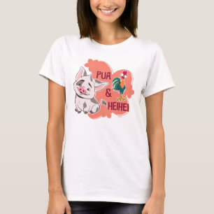 T-shirt Pua & Heihei Nom floral Graphique