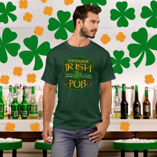 T-shirt Pub irlandais personnalisé St Patrick's Day Shirts