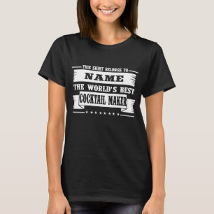 T-shirt Pub personnalisé Nig de boissons de la barre des