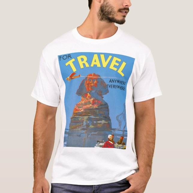 T-shirt Publicité vintage Egypt Air Travel (Devant)