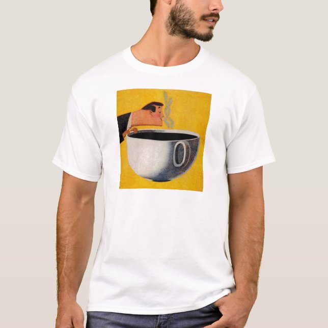 T-shirt Publicité vintage sur le café (Devant)