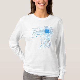 T-shirt Puce de processeur d'ordinateur Circuit imprimé Co