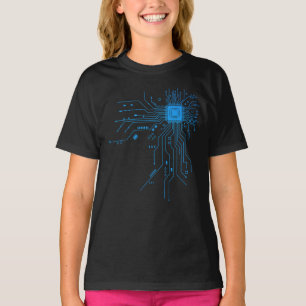 T-shirt Puce de processeur d'ordinateur Circuit imprimé Co