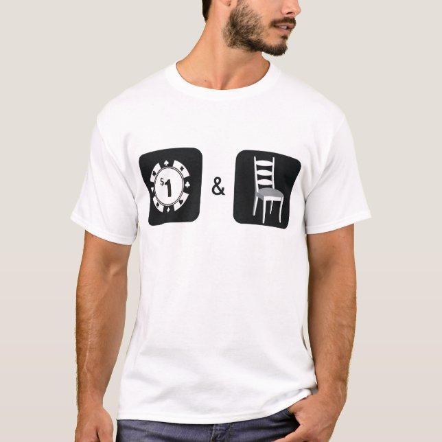 T-shirt Puce et une chaise (Devant)
