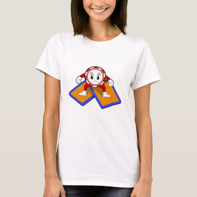 T-shirt Puces de poker avec cartes de poker (Devant)