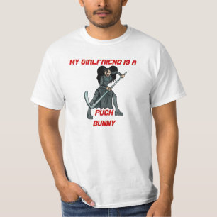 T-shirt Puck Bunny Shirt fans shirts tees w/ stick