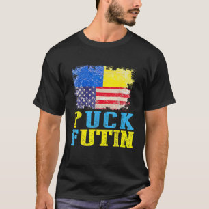 T-shirt Puck Foutine Mème Je Suis Aux Côtés De L'Ukraine A