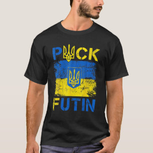 T-shirt Puck Foutine Mème Je Suis Aux Côtés De L'Ukraine A