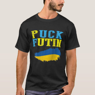 T-shirt Puck Foutine Mème Je Suis Aux Côtés De L'Ukraine A
