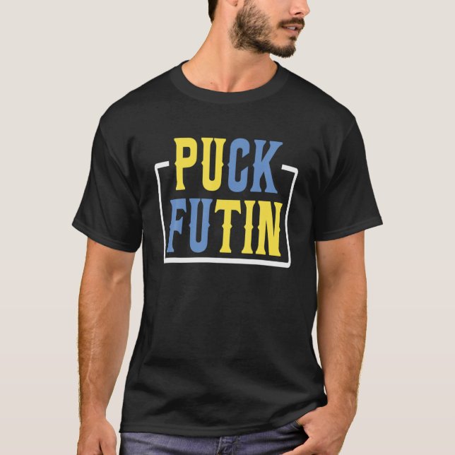 T-shirt Puck Foutine soutient l'initiateur ukrainien (Devant)