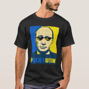 T-shirt Puck Futin Ukraine Drapeau américain soutien Ukra