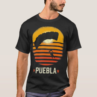 T-shirt Puebla Parapente Hanggliding Chemise Glider Retro