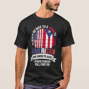 T-shirt Puerto Rican American Nous Connaissons Places Cuba