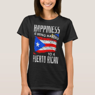 T-shirt Puerto Rican Mari Femme Bonheur Marié Porto Rico